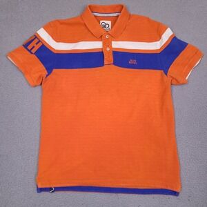 Being Human Polo Shirt Mens XL (*READ) Orange‎ Embroidered Cotton